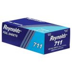 Reynolds 711 Pop-Up Interfolded Aluminum Foil Sheets, 9x10.75, Silver, 500/Box, 6 Boxes/CS