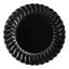 Fineline Settings 206-BK Flair Ware 6" Plastic Plate, Black, 180/CS