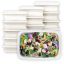 MULMEHË Rectangular 38 oz. Plastic Take-Out Container & Lid Combo, White, 8.5x6x2", 150/CS
