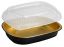 Handi-Foil® Gourmet-To-Go Small EntreÃ©; Container w/Dome Lid Combo, Black and Gold (CS/100)