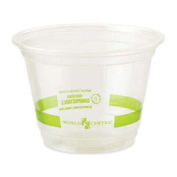 World Centric Compostable PLA Clear Cold Cups, 9 oz., Pack of 200