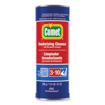 Deodorizing Cleanser with Bleach, Powder, 21 oz Canister, 24/CS