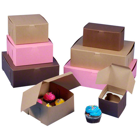 BOXit™ Lock Corner 1 Piece Kraft Bakery Box - 7