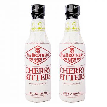 Fee Brothers Cherry Cocktail Bitters and Beverage Flavoring Enhancement, 2 - 5 oz. Bottles