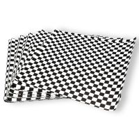 MULMEHË 12x12" Grease Resistant Deli Wrap, Basket or Box Liner, Black and White Checkered, 100 Pack