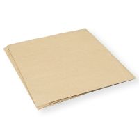 MULMEH 12x12" Grease Resistant Deli Wrap, Basket or Box Liner, Kraft Brown, 100 Pack