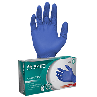 Dextrafit2G Ultra High-Comfort Nitrile Gloves, Powder Free, Large