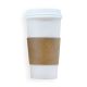 MULMEHË 20oz Paper Coffee Hot Cups, White Travel Lids and Sleeves, 100 Pack