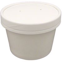 Kari-Out® Combo White Paper Soup Cup w/Vented Lid - 8 oz.