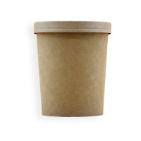 MULMEHË 32 oz. Kraft Paper Food Containers with Vented Lids, 25 Pack
