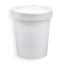 MULMEHË 32 oz. White Paper Food Containers with Vented Lids, 25 Pack