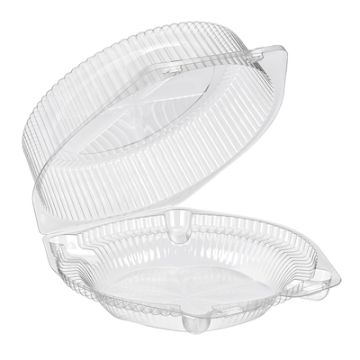 Essentials SureLock® SLP118 Deep Round Cake & Pie Clamshell Container 91.3 oz., Clear, 200/CS