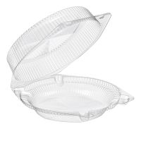Essentials SureLock® SLP120 Round Clamshell 10" Pie & Quiche Container 142 oz., Clear, 200/CS