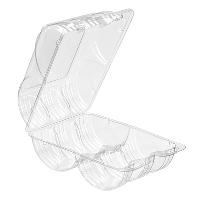 Essentials SureLock® SLP206A Rectangle 6-Compartment Clamshell Container 42 oz., Clear, 192/CS