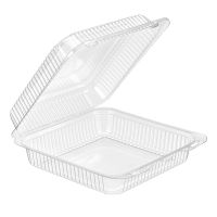 Essentials SureLock® SLP55 Square Clamshell Container 56 oz., Clear, 300/CS