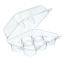 Essentials SureLock® SLP56 6-Compartment Clamshell Muffin & Cupcake Container 88 oz., Clear, 300/CS