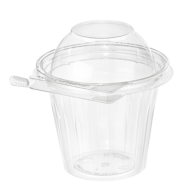 Safe-T-Fresh® SnackCups Dome Lid TS12CCRD Round Tamper Evident Container 12 oz., Clear, 256/CS