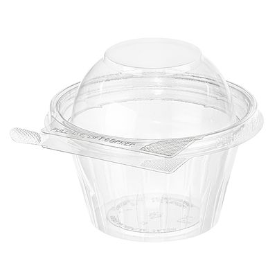 Safe-T-Fresh® SnackCups Dome Lid TS8CCRD Round Tamper Evident Container 8 oz., Clear, 272/CS