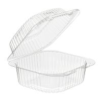 Essentials ValuPack® VPP756 Square Clamshell Container 34 oz., Clear, 500/CS